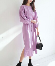 DHOLIC | ロングストラップパフスリーブロングワンピース(ワンピース)