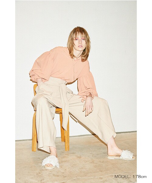 RANDA（ランダ）の「ワイドパンツ（パンツ・レディース・ベージュ/ピンク/カーキ・0/1/2）」の4枚目の写真