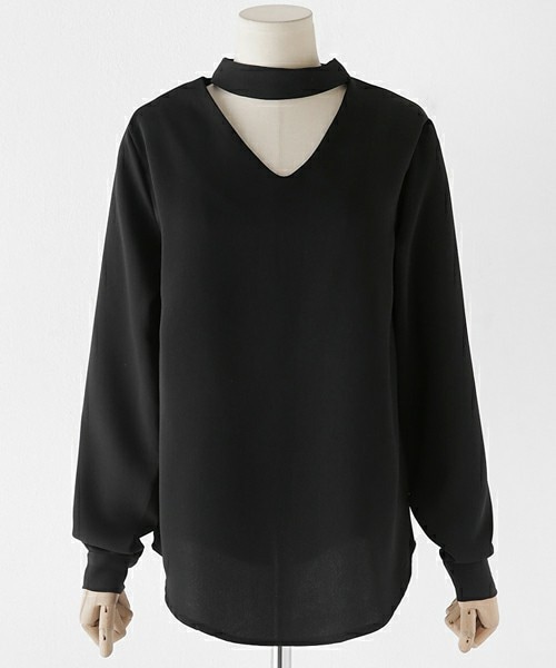 DHOLIC（ディーホリック）の「チョーカーポイントVネックブラウス（シャツ/ブラウス・レディース・FREE）」の2枚目の写真