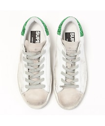 GOLDEN GOOSE | ゴールデン グース デラックス ブランド SNEAKERS SUPERSTAR WHITE GREEN/GLITTERSKATE(スニーカー)