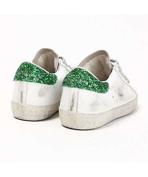 GOLDEN GOOSE（ゴールデングース）の「ゴールデン グース デラックス ブランド SNEAKERS SUPERSTAR WHITE GREEN/GLITTERSKATE（スニーカー・レディース・ホワイト・38(25cm)）」の12枚目の写真
