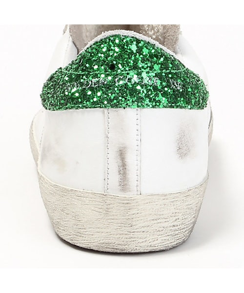 GOLDEN GOOSE（ゴールデングース）の「ゴールデン グース デラックス ブランド SNEAKERS SUPERSTAR WHITE GREEN/GLITTERSKATE（スニーカー・レディース・ホワイト・38(25cm)）」の4枚目の写真