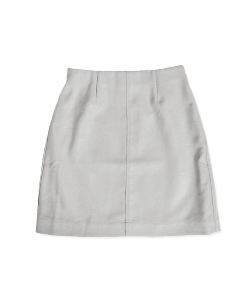 flower（フラワー）の「basic compact skirt ～ﾍﾞｰｼｯｸｺﾝﾊﾟｸﾄｽｶｰﾄ（スカート・レディース・beige/gray・FREE）」の2枚目の写真