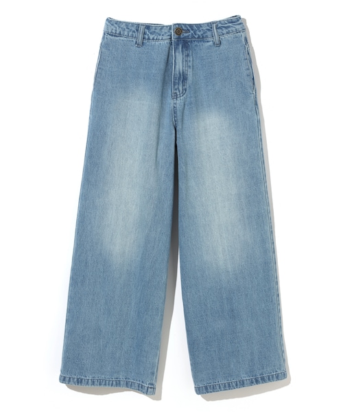 GRL（グレイル）の「デニムワイドパンツ（デニムパンツ・レディース・ブルー/ネイビー/ライトブルー・S）」の3枚目の写真