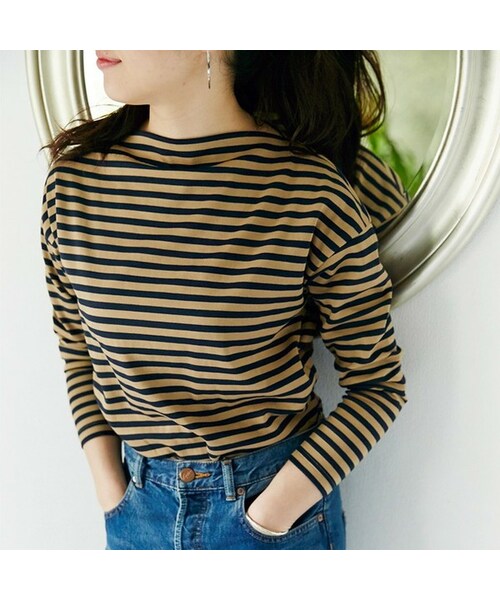 L'Ancre(アンカー)の「L'Ancre (アンカー)ポンチボーダードレスTシャツ(Tシャツ/カットソー・レディース・38(M))」の2枚目の写真