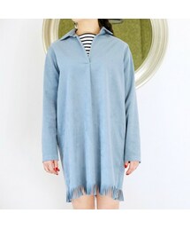 C'est pas grave | C'est pas Grave(セパ・グラーヴ) フェイクスエードフリンジワンピース(ワンピース)