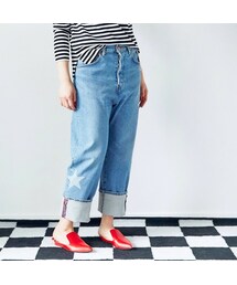 C'est pas grave | C'est pas Grave(セパ・グラーヴ) バギーデニムパンツ　星プリント(デニムパンツ)