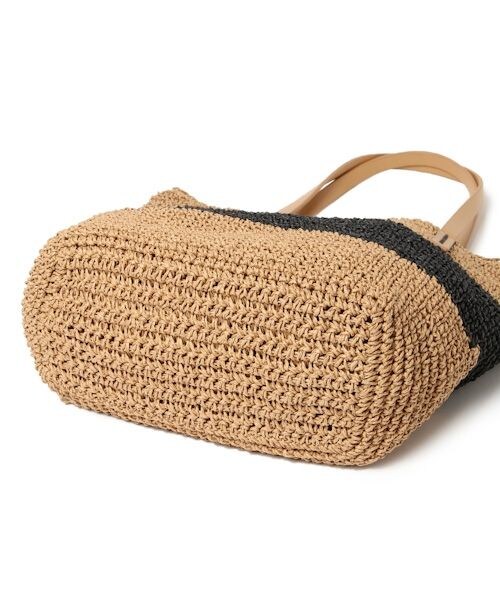 studio CLIP（スタディオクリップ）の「2WAYペーパートートバッグ（バッグ・ブラックボーダー/グリーンボーダー/ブラック/ナチュラル/キャメル）」の13枚目の写真