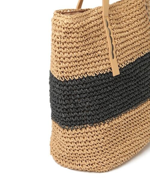 studio CLIP（スタディオクリップ）の「2WAYペーパートートバッグ（バッグ・ブラックボーダー/グリーンボーダー/ブラック/ナチュラル/キャメル）」の14枚目の写真