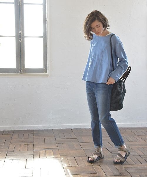 studio CLIP（スタディオクリップ）の「2WAYペーパートートバッグ（バッグ・ブラックボーダー/グリーンボーダー/ブラック/ナチュラル/キャメル）」の6枚目の写真