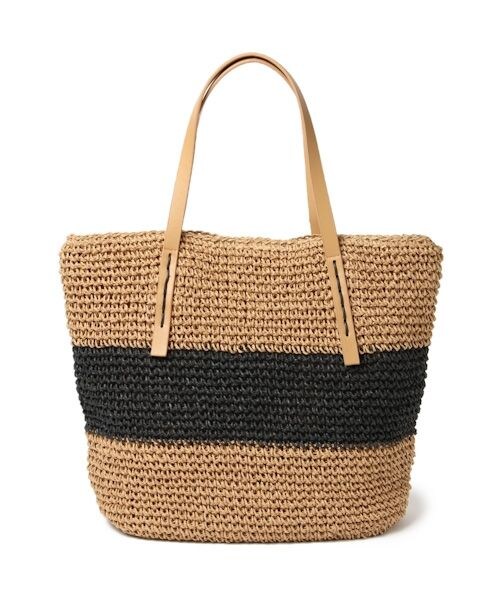 studio CLIP（スタディオクリップ）の「2WAYペーパートートバッグ（バッグ・ブラックボーダー/グリーンボーダー/ブラック/ナチュラル/キャメル）」の11枚目の写真