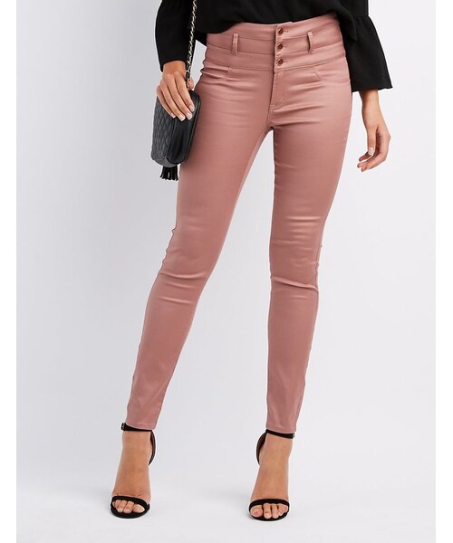 charlotte russe（シャーロットルッセ）の「Refuge ""Hi-Waist Skinny"" Jeans（デニムパンツ・レディース・Rosewood・0/2/4/6/8/10/12/14）」の2枚目の写真