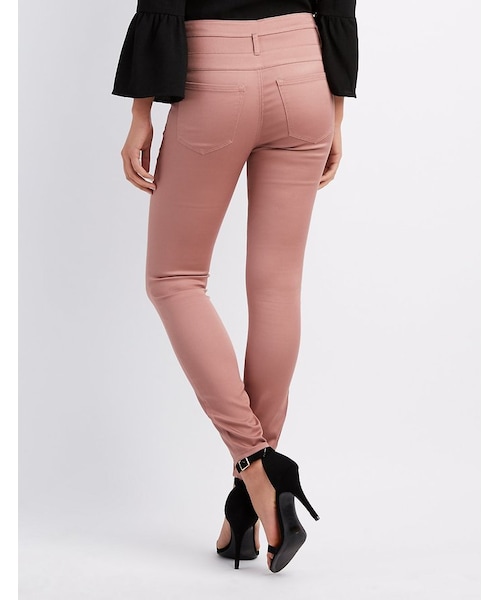 charlotte russe（シャーロットルッセ）の「Refuge ""Hi-Waist Skinny"" Jeans（デニムパンツ・レディース・Rosewood・0/2/4/6/8/10/12/14）」の3枚目の写真