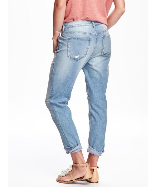 OLD NAVY（オールドネイビー）の「Distressed Boyfriend Skinny Jeans for Women（デニムパンツ・レディース・DESTRUCTED NOMAD・Petite 4）」の3枚目の写真