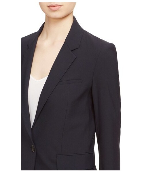 Veronica Beard（ヴェロニカ ビアード）の「Women's Veronica Beard 'Classic' Lambswool Blend Single Button Blazer（テーラードジャケット・レディース・Black/Blue・0/2/4/6/8/10/12）」の2枚目の写真