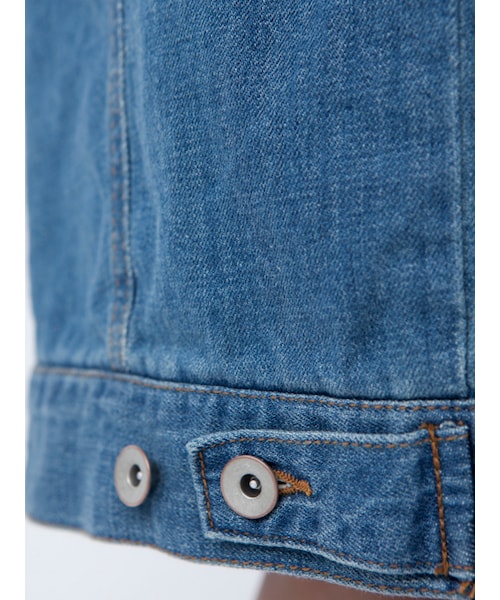 w closet(ダブルクローゼット)の「【S/S】ウォッシュ加工ビッグロングGジャン(ジャケット/アウター・レディース・ブルー/ネイビー・FREE)」の12枚目の写真