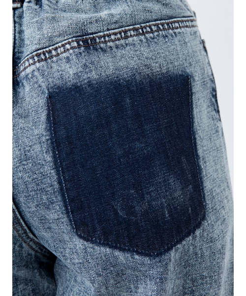 w closet（ダブルクローゼット）の「【S/S】ケミカルウォッシュデニムパンツ（パンツ・レディース・ブリーチサックス/ケミカルブルー・FREE）」の9枚目の写真