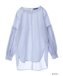w closet | 【S/S】ストライプボリューム袖チュニック(トップス)
