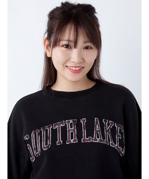 w closet（ダブルクローゼット）の「【S/S】プリント入りドロストプルオーバー（トップス・レディース・ボルドー/ブルー/ブラック・FREE）」の7枚目の写真