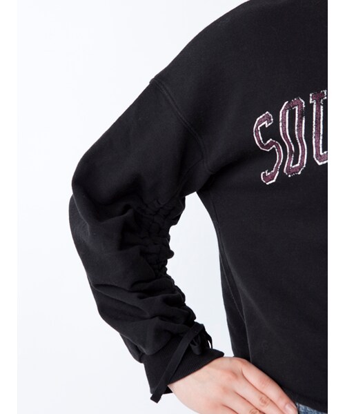 w closet（ダブルクローゼット）の「【S/S】プリント入りドロストプルオーバー（トップス・レディース・ボルドー/ブルー/ブラック・FREE）」の8枚目の写真