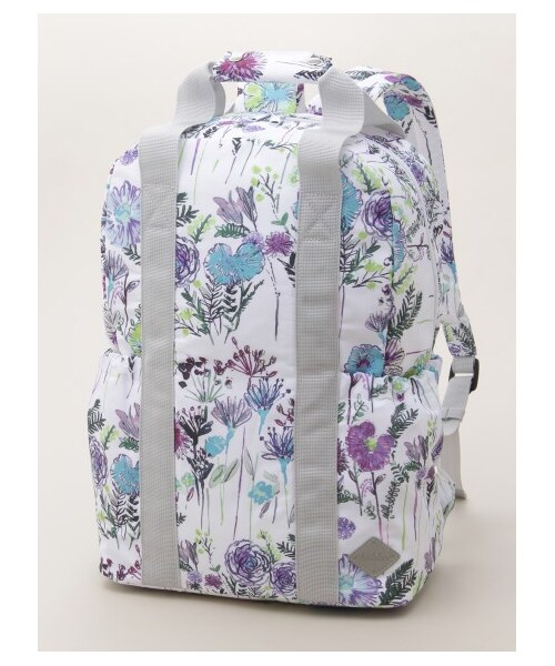 HAKKA KIDS(ハッカキッズ)の「ペンシルフラワープリント マザーズリュック(バッグ・レディース・レッド/ブルー・F)」の1枚目の写真