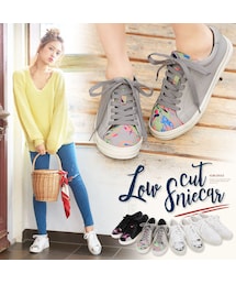 KOBE LETTUCE | 大人カジュアルコーデににマストなアイテム！ローカットスニーカーシューズ/グリッター/花柄[I1286](シューズ)