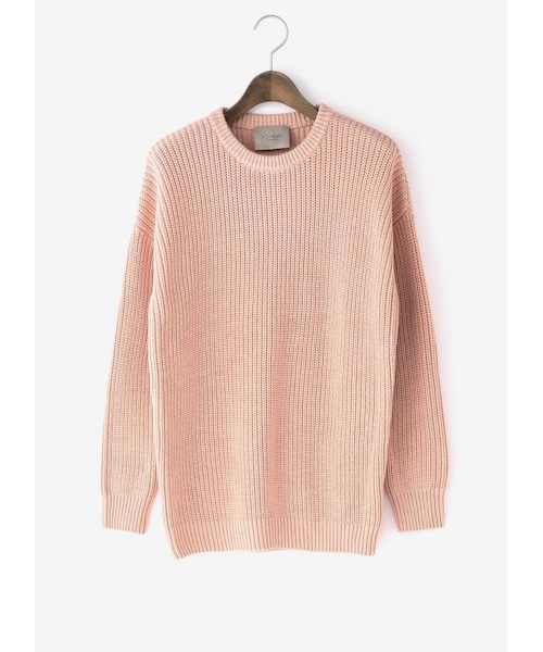 PLST（プラステ）の「VONDEL 畦編みプルオーバーニット（セーター・レディース・000 ﾎﾜｲﾄ/210 ﾍﾞﾋﾞｰﾋﾟﾝｸ・S）」の2枚目の写真