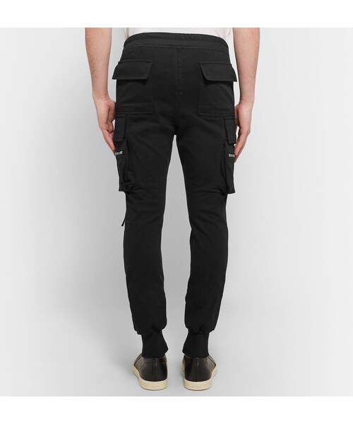 Rick Owens(リックオウエンス)の「Rick Owens Slim-Fit Tapered Cotton-Jersey Cargo Sweatpants(その他パンツ・メンズ・Black・IT46/IT48/IT50/IT52/IT54/IT56)」の4枚目の写真