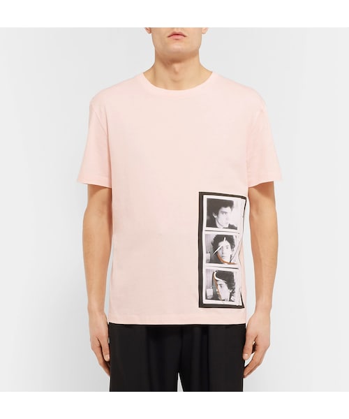 RAF SIMONS(ラフシモンズ)の「Raf Simons + Robert Mapplethorpe Foundation Printed Cotton-Jersey T-Shirt(Tシャツ/カットソー・メンズ・Pink・XS/L/XL)」の2枚目の写真