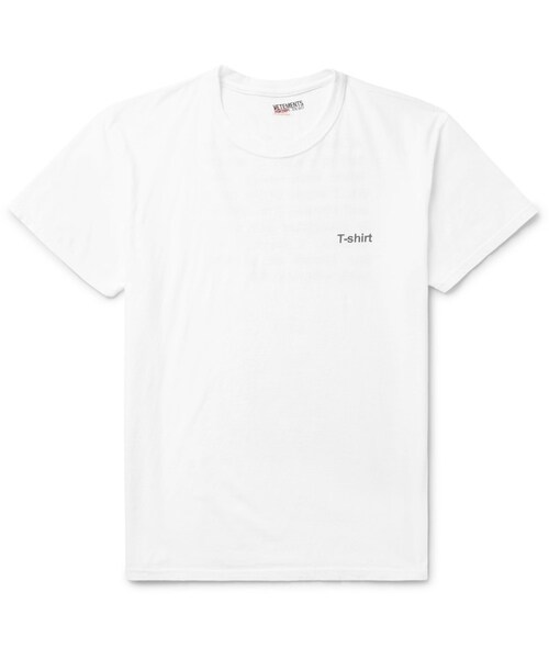 VETEMENTS（ヴェトモン）の「Vetements Slim-Fit Printed Cotton-Jersey T-Shirt（Tシャツ