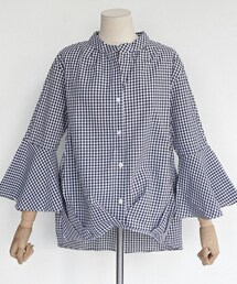 DHOLIC | ベルスリーブギンガムチェックブラウス(シャツ/ブラウス)