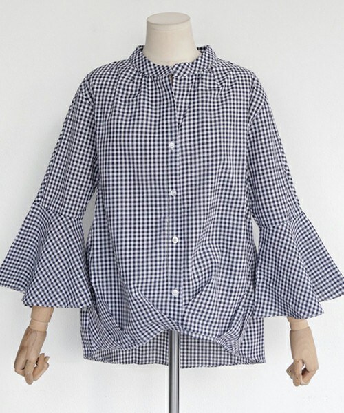 DHOLIC（ディーホリック）の「ベルスリーブギンガムチェックブラウス（シャツ/ブラウス・レディース・FREE）」の2枚目の写真