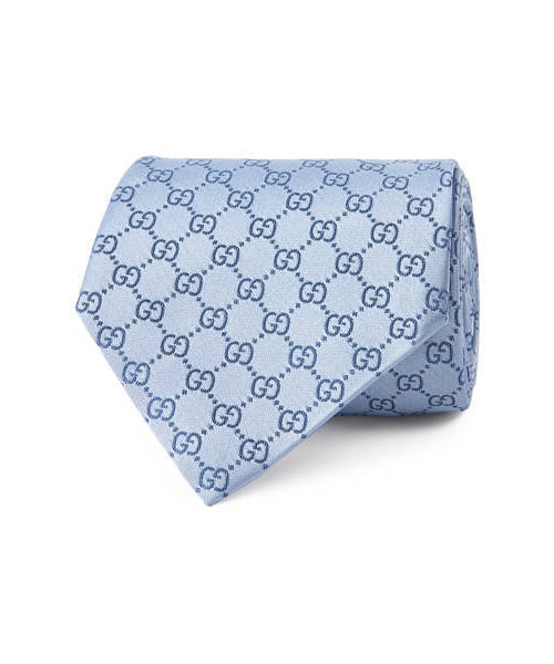 GUCCI（グッチ）の「GGパターン シルクタイ（ネクタイ・メンズ・ネイビーシルク/スカイブルー/ブラック シルク・U）」の15枚目の写真