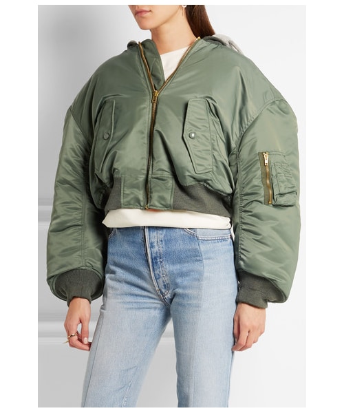 VETEMENTS(ヴェトモン)の「Vetements - Shell Hooded Bomber Jacket - Army green(ジャケット/アウター・レディース・army green・medium/large)」の4枚目の写真