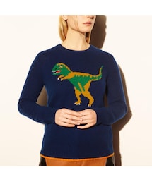 COACH コーチ　恐竜刺繍 ニットポロシャツ Sサイズ COACH（コーチ）の「COACH Coach 1941 Dinosaur Motif Crewneck