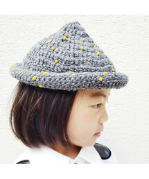 Handmade | とんがり帽子(こども)GRY(ニットキャップ/ビーニー)