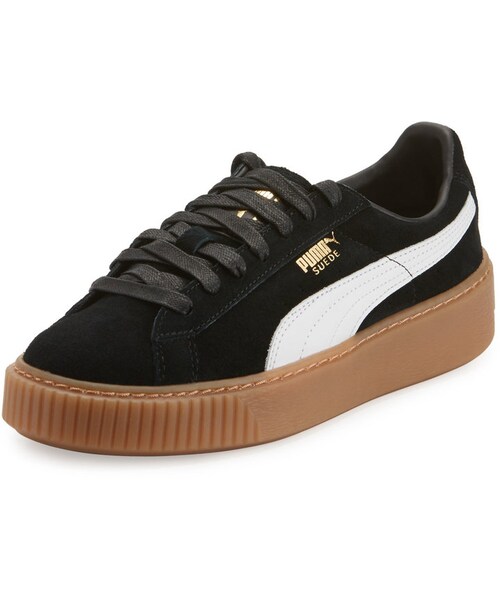 PUMA（プーマ）の「Puma Basket Suede Platform Creeper, Black/White（その他シューズ・レディース・BLACK・8B / 38EU/9B / 39EU/6.5B / 36.5EU/7.5B / 37.5EU/7B / 37EU）」の3枚目の写真