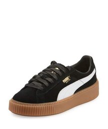 PUMA | Puma Basket Suede Platform Creeper, Black/White(その他シューズ)