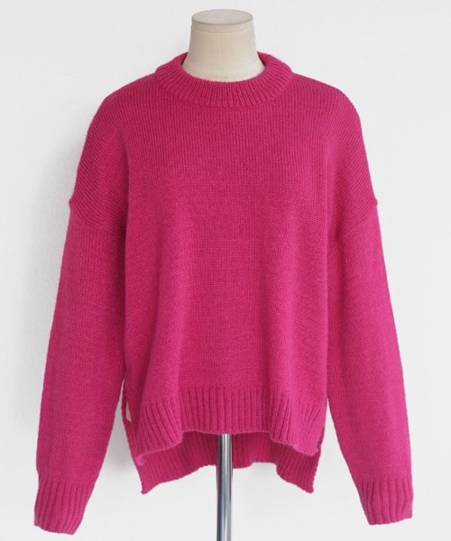 DHOLIC(ディーホリック)の「ウール混サイドスリットラウンドネックニットプルオーバー(ニット/セーター・レディース・FREE)」の3枚目の写真