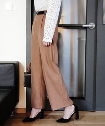 DHOLIC | リングベルトSETワイドワンタックパンツ(その他パンツ)