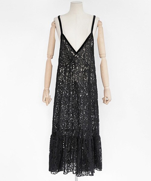 DHOLIC（ディーホリック）の「フラワーレースVネックキャミワンピース（ワンピース・レディース・FREE）」の2枚目の写真