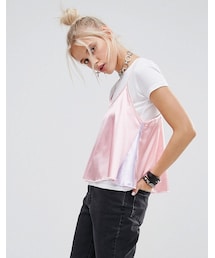 no brand | The Ragged Priest Pastel Satin Slip Over T-Shirt(Tシャツ/カットソー)