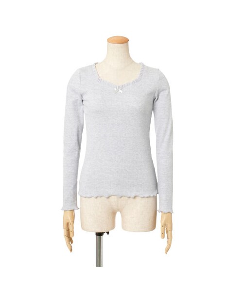 F i.n.t（フィント）の「チュールフリル使いテレコロンT/F&A（Tシャツ/カットソー・レディース・その他）」の3枚目の写真