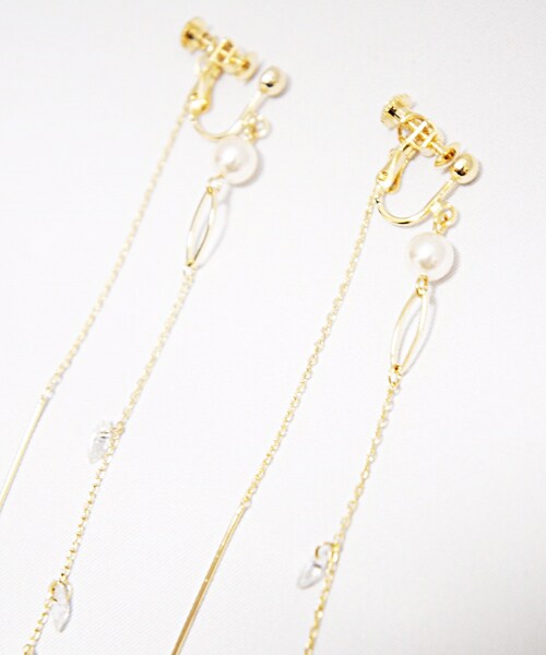 PAULOWNIA（ポロウニア）の「ドロップチェーン（ピアス（両耳用）・レディース・Free）」の4枚目の写真