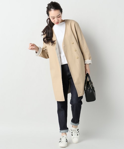 SLOBE IENA（スローブイエナ）の「ボンディングノーカラーコート