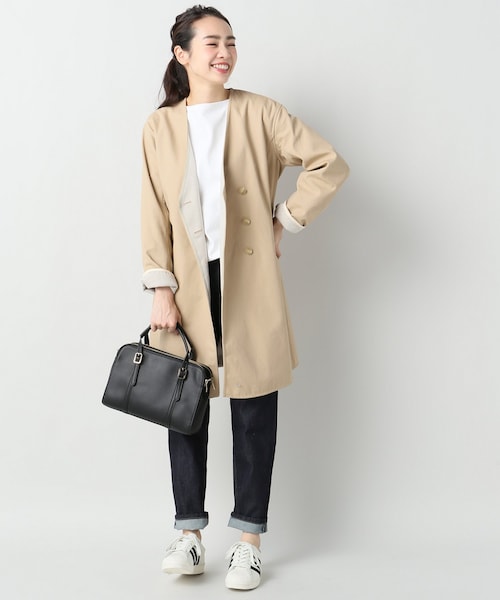 SLOBE IENA（スローブイエナ）の「ボンディングノーカラーコート