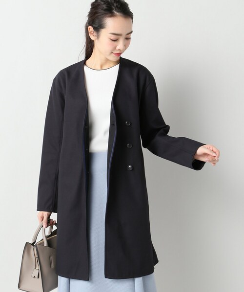 SLOBE IENA（スローブイエナ）の「ボンディングノーカラーコート