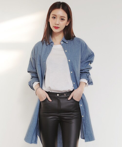 DHOLIC（ディーホリック）の「2TYPEビッグシルエットコットンシャツ（シャツ/ブラウス・レディース・FREE）」の3枚目の写真