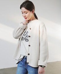 DHOLIC | ラウンドネックボタンカーディガン(カーディガン/ボレロ)