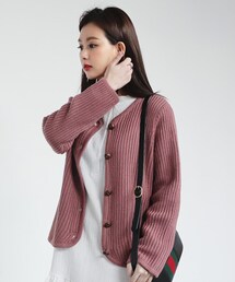 DHOLIC | ラウンドネックボタンカーディガン(カーディガン/ボレロ)